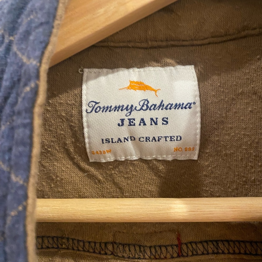 Tommy Bahama Jeans Jacket Mens Quilted Vintage Full Zip
